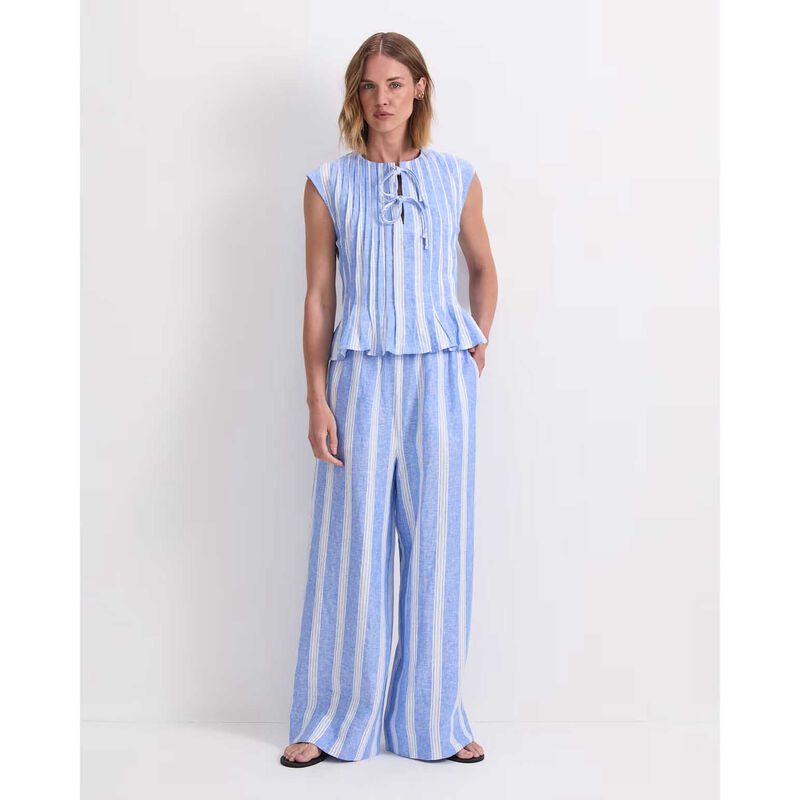 Sportscraft Ariana Pintuck Linen Blouse image number 3